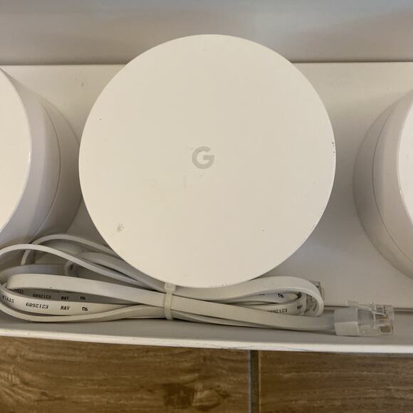 Google AC1304 Mesh Wifi Router Wireless Router 3 Pack (No Power Cables) - Picture 3 of 5